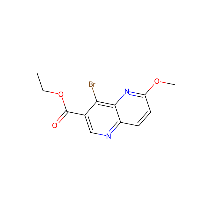 Ethyl 4-bromo-6-methoxy-1,5-naphthyridine-3-carboxylate - ≥98% CAS No(724788-64-1) by Aladdin Scientific
