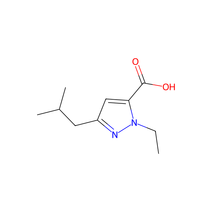 1-Ethyl-3-isobutyl-1H-pyrazole-5-carboxylic acid - Reagent grade CAS No(1015845-75-6) by Aladdin Scientific