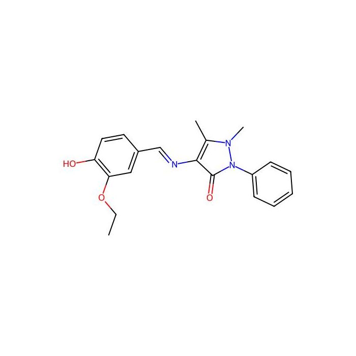 (E)-4-((3-ethoxy-4-hydroxybenzylidene)amino)-1,5-dimethyl-2-phenyl-1H-pyrazol-3(2H)-one -  CAS No(879085-06-0) by Aladdin Scientific
