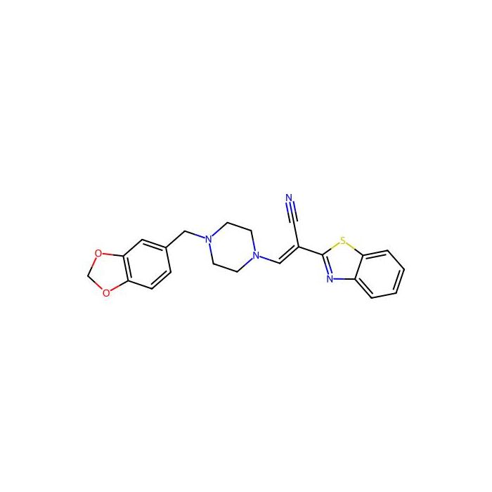 (E)-3-[4-(1,3-benzodioxol-5-ylmethyl)piperazin-1-yl]-2-(1,3-benzothiazol-2-yl)prop-2-enenitrile -  CAS No(1164514-27-5) by Aladdin Scientific