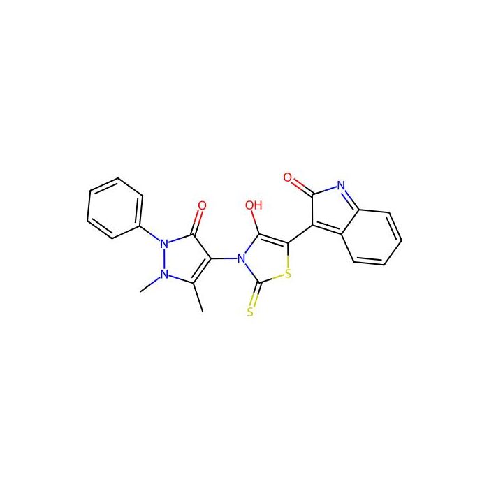(E)-3-(1,5-dimethyl-3-oxo-2-phenyl-2,3-dihydro-1H-pyrazol-4-yl)-5-(2-oxoindolin-3-ylidene)-2-thioxothiazolidin-4-one -  CAS No(190653-63-5) by Aladdin Scientific