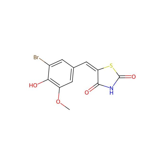 (E)-5-(3-Bromo-4-hydroxy-5-methoxybenzylidene)thiazolidine-2,4-dione - ≥95% CAS No(58215-62-6) by Aladdin Scientific