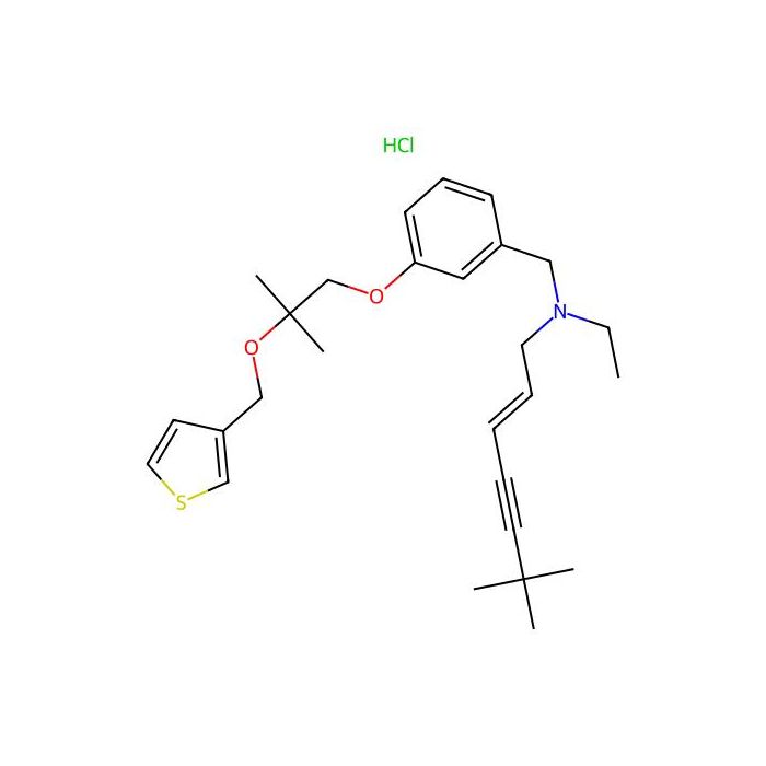 (E)-N-ethyl-6,6-dimethyl-N-[[3-[2-methyl-2-(thiophen-3-ylmethoxy)propoxy]phenyl]methyl]hept-2-en-4-yn-1-amine;hydrochloride - ≥99% CAS No(204067-52-7) by Aladdin Scientific