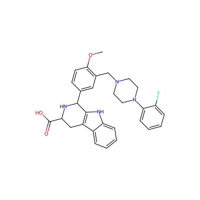 1-(3-((4-(2-Fluorophenyl)piperazin-1-yl)methyl)-4-methoxyphenyl)-2,3,4,9-tetrahydro-1H-pyrido[3,4-b]indole-3-carboxylic acid - ≥99% CAS No(874374-25-1) by Aladdin Scientific