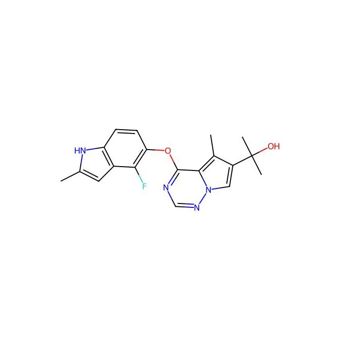 2-(4-((4-Fluoro-2-methyl-1H-indol-5-yl)oxy)-5-methylpyrrolo[2,1-f][1,2,4]triazin-6-yl)propan-2-ol - ≥95% CAS No(649736-30-1) by Aladdin Scientific