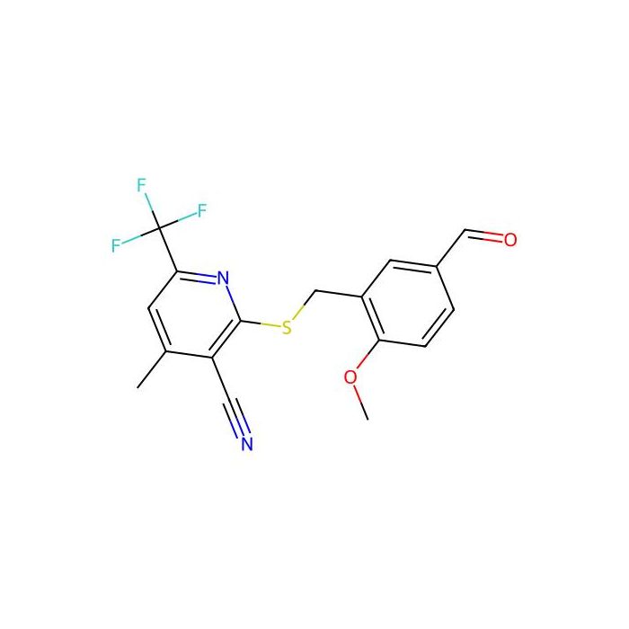 2-[(5-Formyl-2-methoxybenzyl)thio]-4-methyl-6-(trifluoromethyl)nicotinonitrile - ≥97% CAS No(514856-37-2) by Aladdin Scientific
