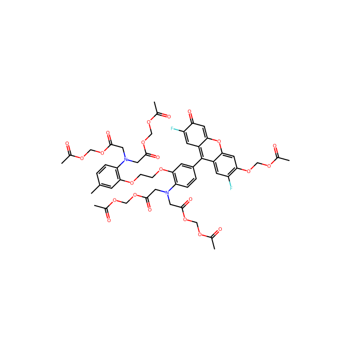 1-[2-Amino-5-(2,7-difluoro-6-hydroxy-3-oxo-9-xanthenyl)phenoxy]-2-(2-amino-5-methylphenoxy)ethane-N,N,N',N'-tetraacetic acid, pentaacetoxymethyl ester - ≥90% CAS No(273221-67-3) by Aladdin Scientific