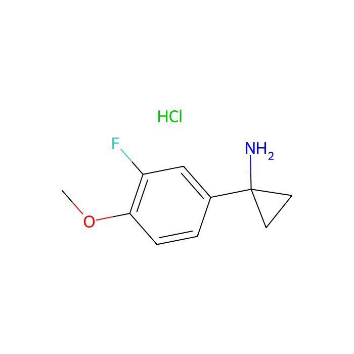 clorhidrato de 1-(3-fluoro-4-metoxifenil)ciclopropan-1-amina - ≥97% CAS No(1860028-22-3) by Aladdin Scientific