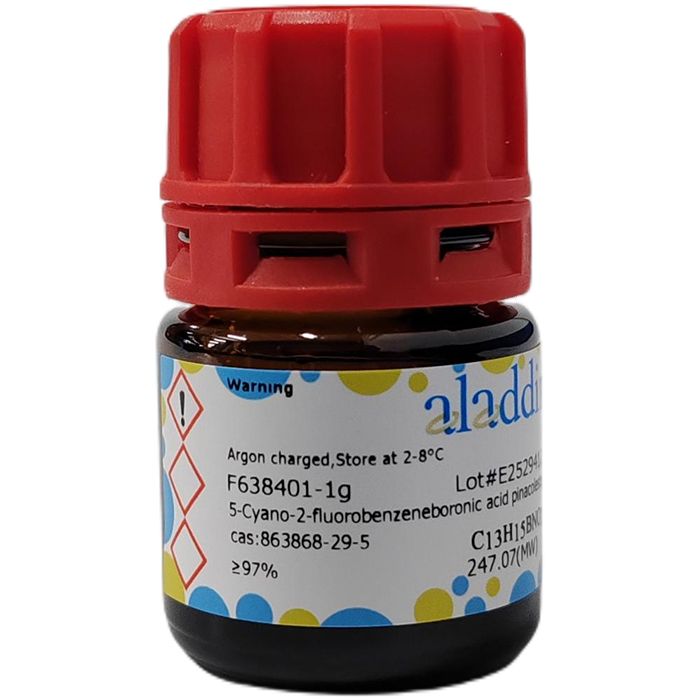 5-Cyano-2-fluorobenzeneboronic acid pinacolester - ≥97% CAS No(863868-29-5) by Aladdin Scientific