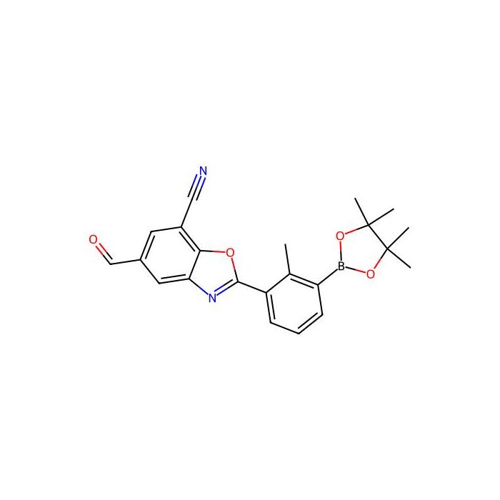 5-formyl-2-[2-methyl-3-(4,4,5,5-tetramethyl-1,3,2-dioxaborolan-2-yl)phenyl]-1,3-benzoxazole-7-carbonitrile - ≥97% CAS No(2231027-08-8) by Aladdin Scientific