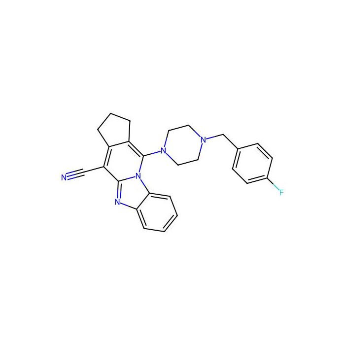 11-(4-(4-fluorobenzyl)piperazin-1-yl)-2,3-dihydro-1H-benzo[4,5]imidazo[1,2-a]cyclopenta[d]pyridine-4-carbonitrile -  CAS No(442567-35-3) by Aladdin Scientific