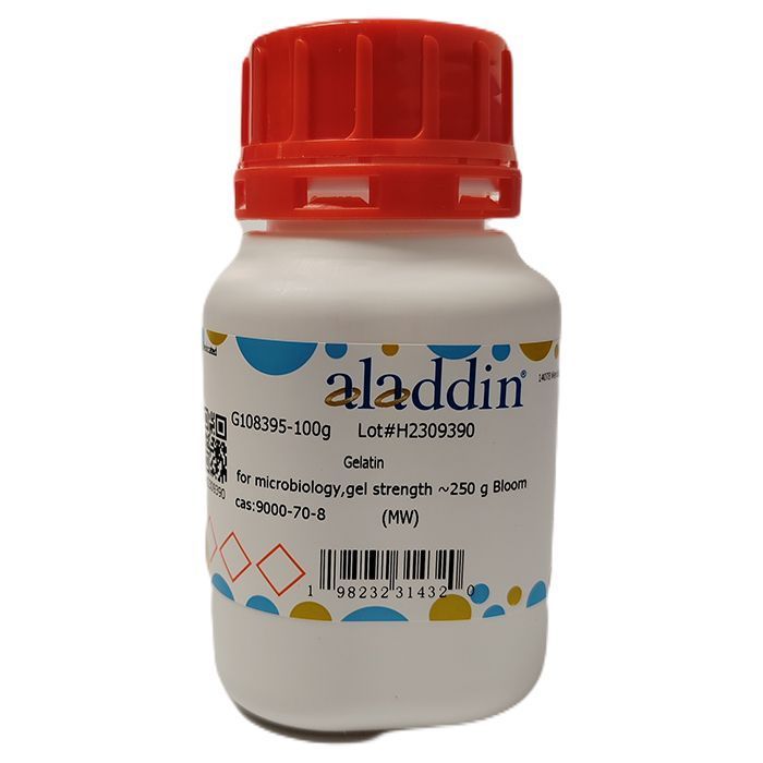 Gelatin - Suitable for microbiology, gel strength ~250 g Bloom CAS No(9000-70-8) by Aladdin Scientific