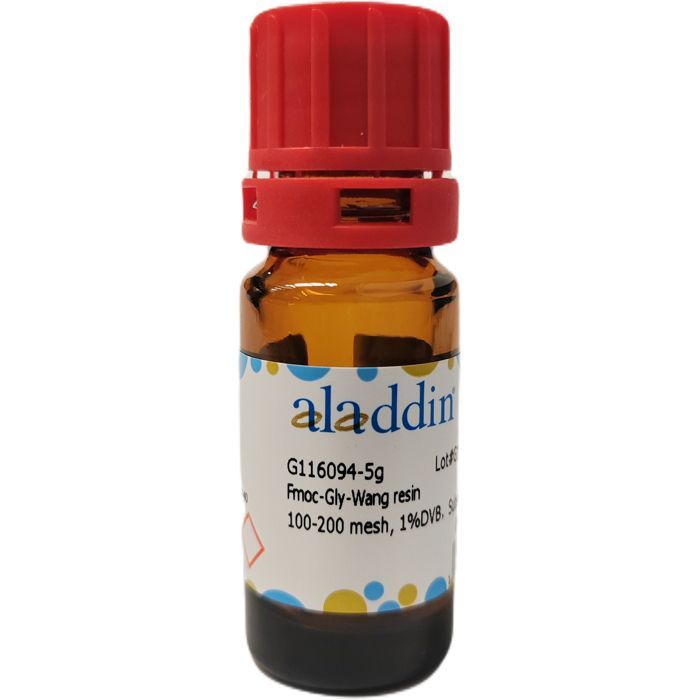 Fmoc-Gly-Wang resin - 100-200 mesh, 1%DVB，Substitution 0.3-0.8mmol/g  by Aladdin Scientific