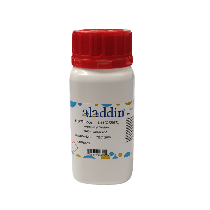 Hydroxyethyl Cellulose（HEC） - 1000～1500mpa.s,25℃ CAS No(9004-62-0) by Aladdin Scientific