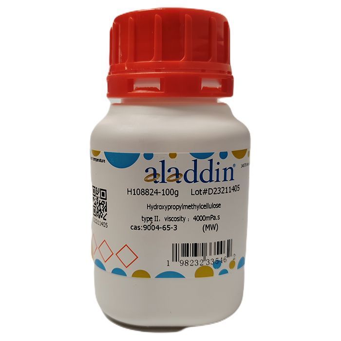 Hydroxypropylmethylcellulose(HPMC) - Substitution type 2208, viscosity: 4000mPa. s, methoxy group: 19-24%; Hydroxypropyl group: 4.0-12% CAS No(9004-65-3) by Aladdin Scientific