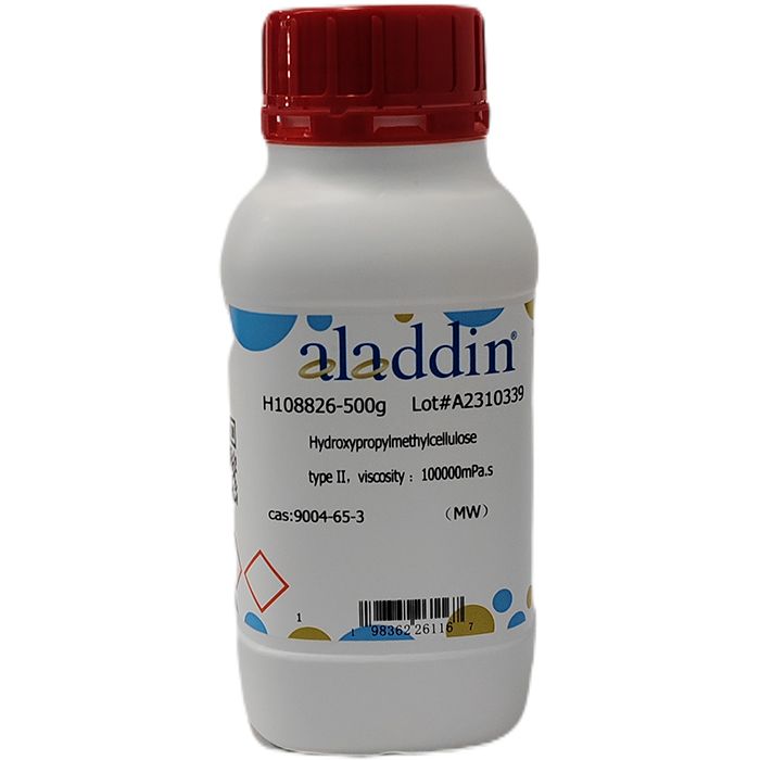 Hydroxypropylmethylcellulose - Substitution type 2208, viscosity: 100000mPa. s, methoxy group: 19-24%; Hydroxypropyl group: 4.0-12% CAS No(9004-65-3) by Aladdin Scientific