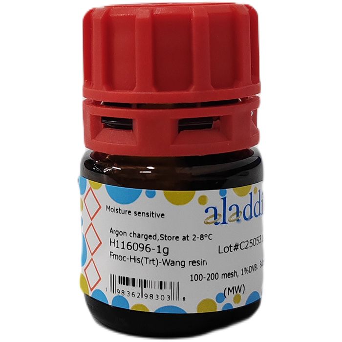 Fmoc-His(Trt)-Wang resin - 100-200 mesh, 1%DVB，Substitution 0.3-0.8mmol/g  by Aladdin Scientific