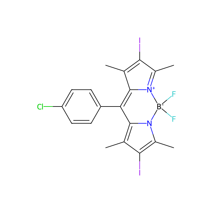 10-(4-chlorophenyl)-5,5-difluoro-2,8-diiodo-1,3,7,9-tetramethyl-5H-dipyrrolo[1,2-c:2',1'-f][1,3,2]diazaborinin-4-ium-5-uide - ≥98% CAS No(1413403-23-2) by Aladdin Scientific