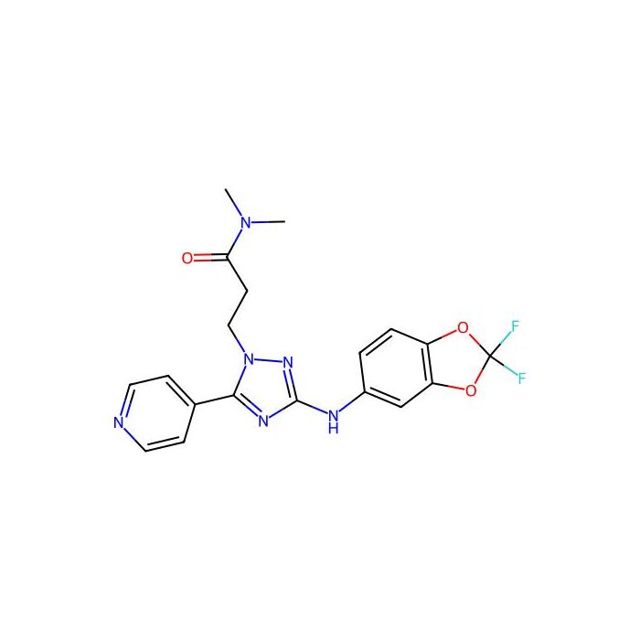 1H-1,2,4-Triazole-1-propanamide, 3-((2,2-difluoro-1,3-benzodioxol-5-yl)amino)-N,N-dimethyl-5-(4-pyridinyl)- -  CAS No(953428-73-4) by Aladdin Scientific