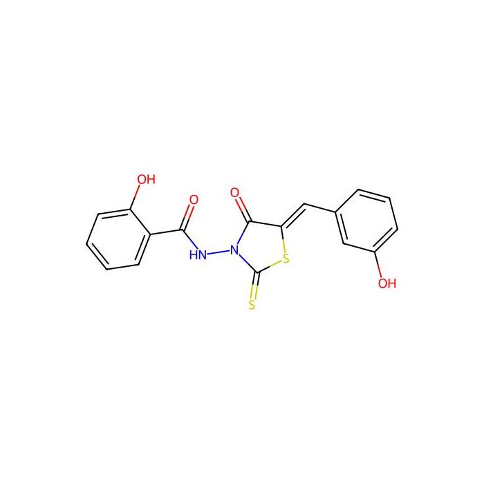 2-hydroxy-N-[(5Z)-5-[(3-hydroxyphenyl)methylidene]-4-oxo-2-sulfanylidene-1,3-thiazolidin-3-yl]benzamide -  CAS No(299952-93-5) by Aladdin Scientific