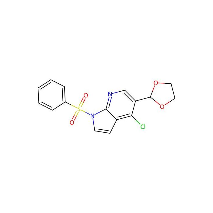 1H-Pyrrolo[2,3-b]pyridine, 4-chloro-5-(1,3-dioxolan-2-yl)-1-(phenylsulfonyl)- - ≥98% CAS No(1032815-08-9) by Aladdin Scientific