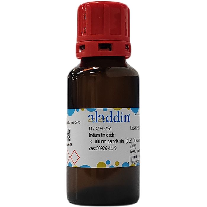 Indium tin oxide - ＜ 100 nm particle size (DLS), 30 wt.% isopropanol solution CAS No(50926-11-9) by Aladdin Scientific