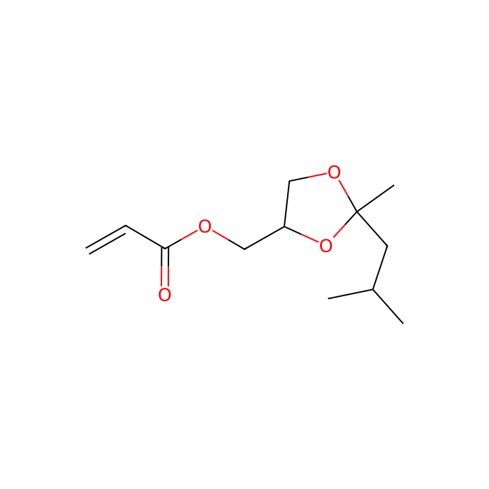 (2-Isobutyl-2-methyl-1,3-dioxolan-4-yl)methyl acrylate - ≥90%,Contains MEHQ as stabilizer CAS No(83847-54-5) by Aladdin Scientific