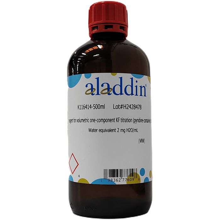 reagent for volumetric one-component KF titration (pyridine-containing titrating agent) - Water equivalent 2 mg H2O/mL  by Aladdin Scientific