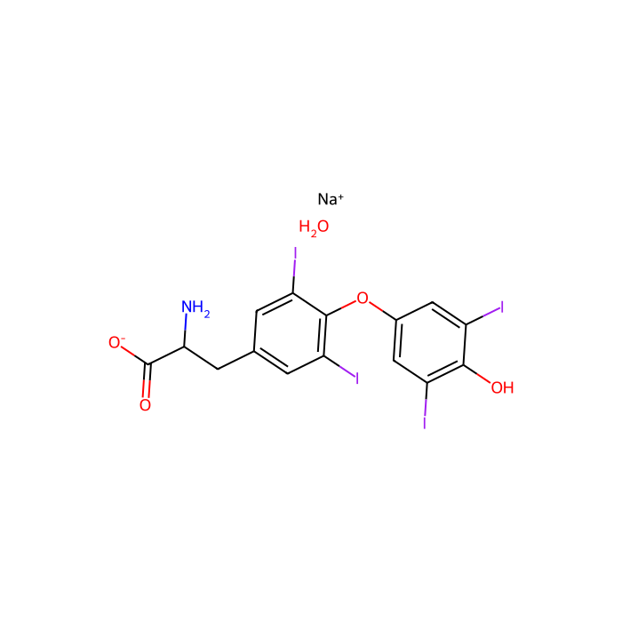 Levothyroxine sodium hydrate - analytical standard CAS No(25416-65-3) by Aladdin Scientific