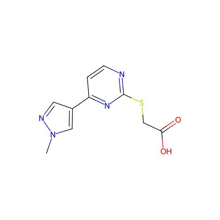 2-((4-(1-Methyl-1H-pyrazol-4-yl)pyrimidin-2-yl)thio)acetic acid - ≥97% CAS No(1006334-23-1) by Aladdin Scientific