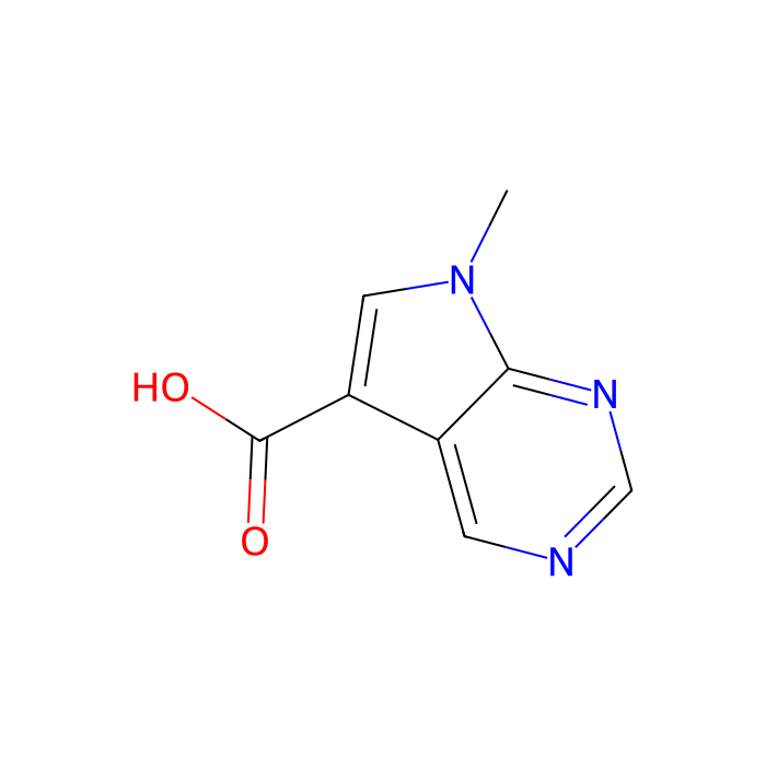 7-methyl-7H-pyrrolo[2,3-d]pyrimidine-5-carboxylic acid - ≥97% CAS No(1499578-19-6) by Aladdin Scientific