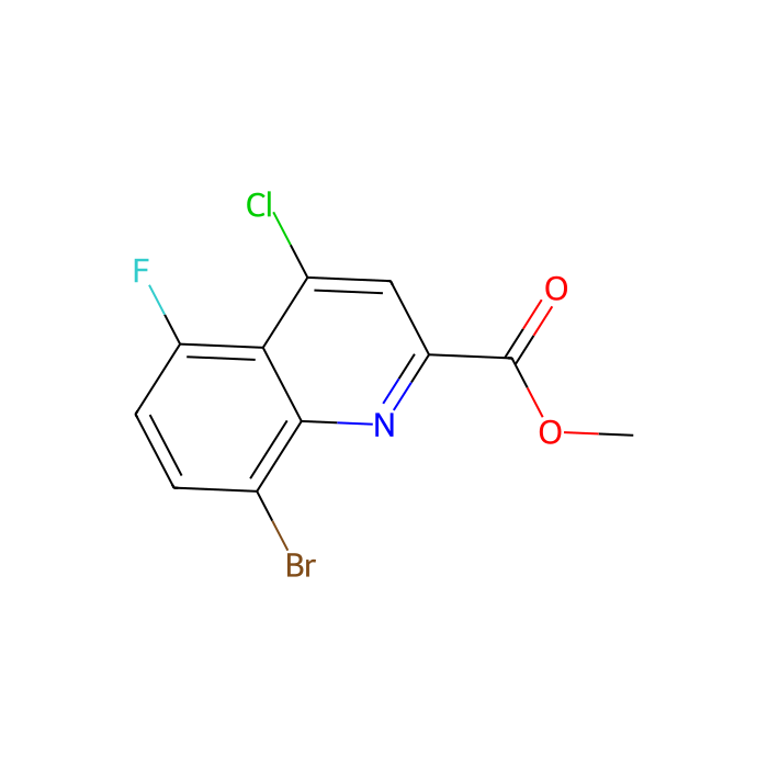 Methyl 8-bromo-4-chloro-5-fluoroquinoline-2-carboxylate - ≥95% CAS No(1133115-52-2) by Aladdin Scientific