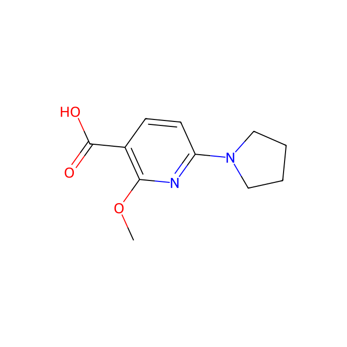 2-Methoxy-6-(pyrrolidin-1-yl)nicotinic acid - ≥95% CAS No(1228665-72-2) by Aladdin Scientific