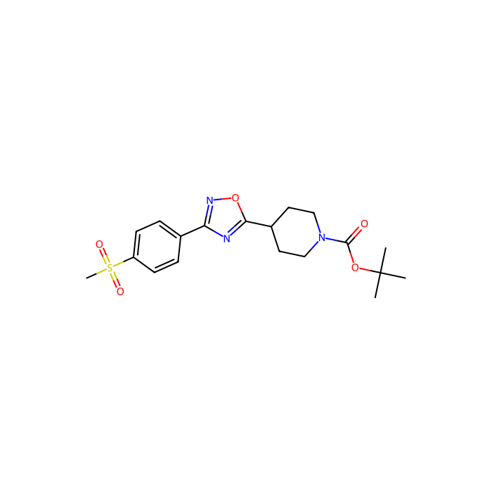 3-[4-(Methylsulfonyl)phenyl]-5-(1-boc-4-piperidyl)-1,2,4-oxadiazole - ≥95% CAS No(1272756-23-6) by Aladdin Scientific