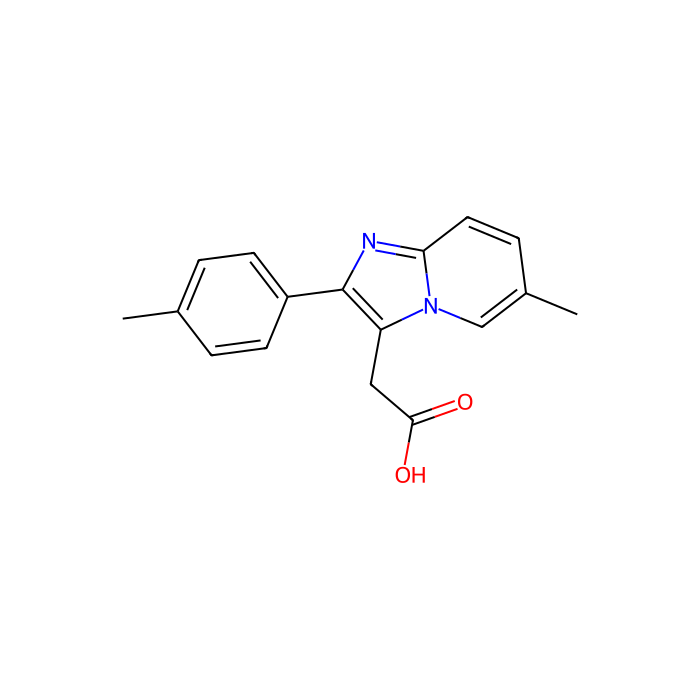 6-Methyl-2-(4-methylphenyl)imidazol[1,2-a]pyridine-3-acetic acid - ≥98% CAS No(189005-44-5) by Aladdin Scientific