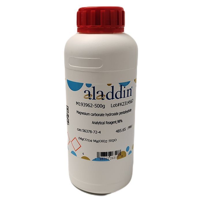 Magnesium carbonate hydroxide pentahydrate - AR, ≥98% CAS No(56378-72-4) by Aladdin Scientific