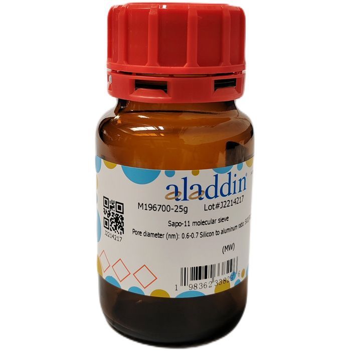 Sapo-11 molecular sieve - Pore ​​diameter (nm): 0.6-0.7 Silicon to aluminum ratio: SiO2/P2O5/Al2O3=0.5-0.8:1:1  by Aladdin Scientific