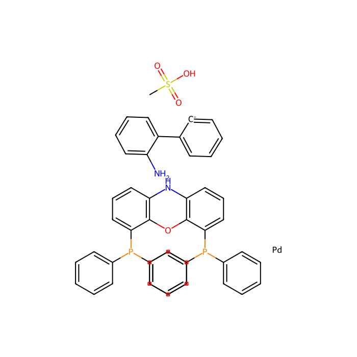 Methanesulfonato[4,6-bis(diphenylphosphino)phenoxazine](2''-amino-1,1''-biphenyl-2-yl)palladium(II) - ≥98% CAS No(1602922-03-1) by Aladdin Scientific
