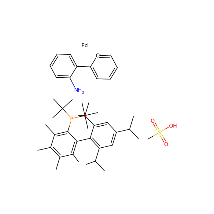 Methanesulfonato(2-di-t-butylphosphino-3,4,5,6-tetramethyl-2'',4'',6''-tri-i-propylbiphenyl)(2''-amino-1,1''-biphenyl-2-yl)palladium(II) - ≥95% CAS No(1507403-85-1) by Aladdin Scientific