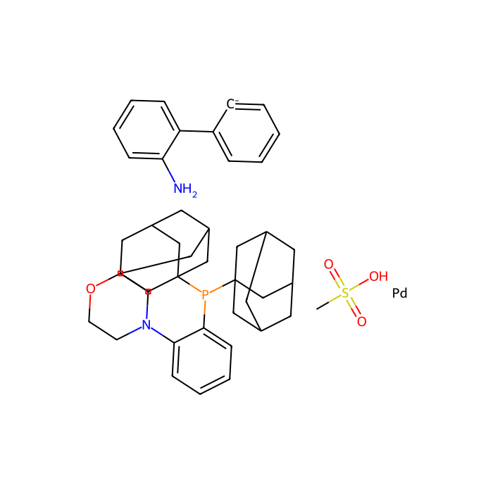 Methanesulfonato{N-[2-(di-1-adamantylphosphino)phenyl]morpholine}(2'-amino-1,1'-biphenyl-2-yl)palladium(II) dichloromethane adduct - ≥98%, Mor-Dalphos Palladacycle Gen. 3 CAS No(2222690-89-1) by Aladdin Scientific