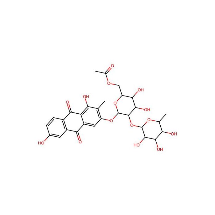 2-methyl-1,3,6-trihydroxy-9,10-anthraquinone-3-O-(6’-Oacetyl)-α-rhamnosyl(1 → 2)-β-glucoside - ≥90% CAS No(87686-87-1) by Aladdin Scientific