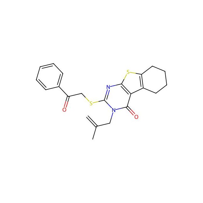 3-(2-Methylprop-2-enyl)-2-phenacylsulfanyl-5,6,7,8-tetrahydro-[1]benzothiolo[2,3-d]pyrimidin-4-one -  CAS No(351007-38-0) by Aladdin Scientific
