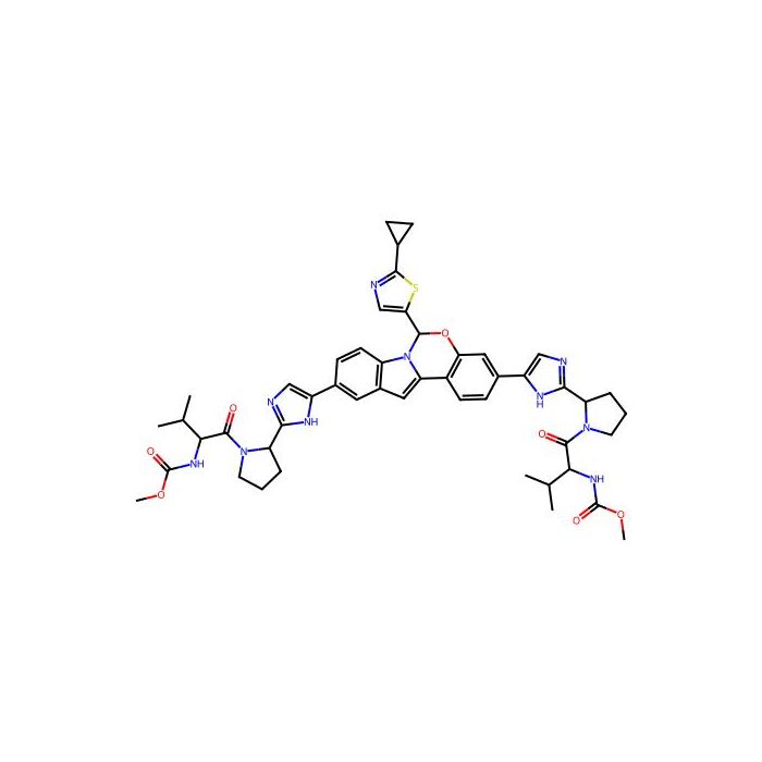 methyl N-[(2S)-1-[(2S)-2-[5-[(6S)-6-(2-cyclopropyl-1,3-thiazol-5-yl)-3-[2-[(2S)-1-[(2S)-2-(methoxycarbonylamino)-3-methylbutanoyl]pyrrolidin-2-yl]-1H-imidazol-5-yl]-6H-indolo[1,2-c][1,3]benzoxazin-10-yl]-1H-imidazol-2-yl]pyrrolidin-1-yl]-3-methyl-1-oxobut
