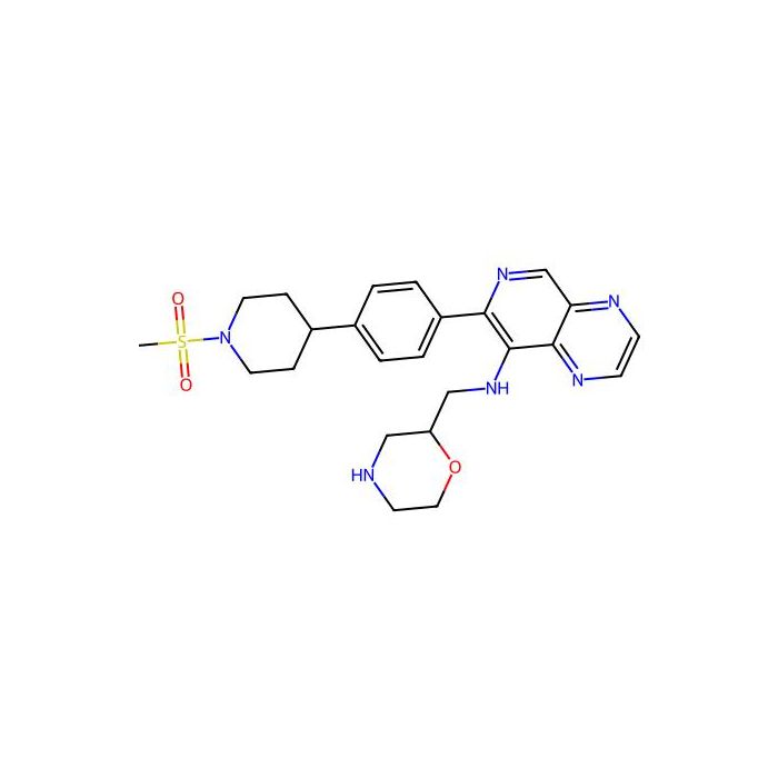7-[4-(1-methylsulfonylpiperidin-4-yl)phenyl]-N-[[(2S)-morpholin-2-yl]methyl]pyrido[3,4-b]pyrazin-8-amine -  CAS No(166625231) by Aladdin Scientific