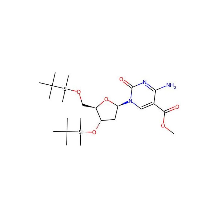 methyl 4-amino-1-[(2R,4S,5R)-4-[tert-butyl(dimethyl)silyl]oxy-5-[[tert-butyl(dimethyl)silyl]oxymethyl]tetrahydrofuran-2-yl]-2-oxo-pyrimidine-5-carboxylate - ≥97% CAS No(1361013-63-9) by Aladdin Scientific