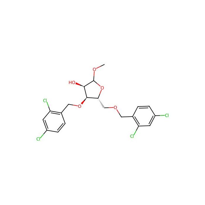 (3R,4S,5R)-4-[(2,4-dichlorophenyl)methoxy]-5-[(2,4-dichlorophenyl)methoxymethyl]-2-methoxy-tetrahydrofuran-3-ol - ≥97% CAS No(636581-81-2) by Aladdin Scientific