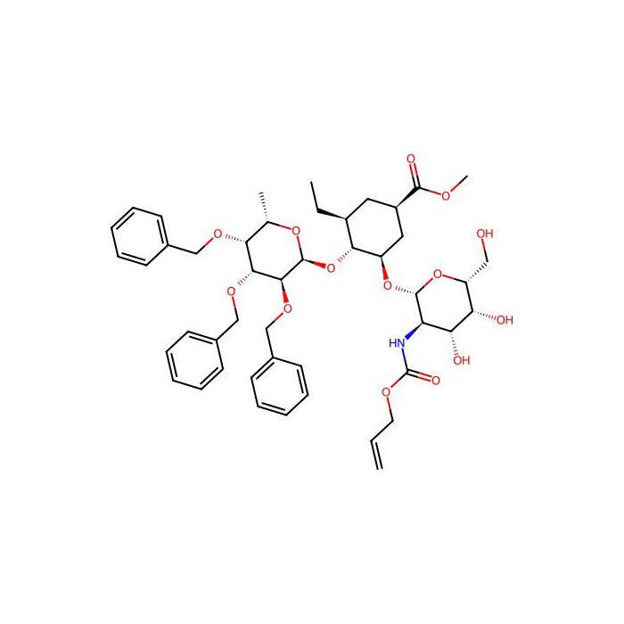methyl (1R,3R,4R,5S)-3-[(2R,3R,4R,5R,6R)-3-(allyloxycarbonylamino)-4,5-dihydroxy-6-(hydroxymethyl)tetrahydropyran-2-yl]oxy-5-ethyl-4-[(2S,3S,4R,5R,6S)-3,4,5-tribenzyloxy-6-methyl-tetrahydropyran-2-yl]oxy-cyclohexanecarboxylate - ≥97% CAS No(2609644-29-1) 