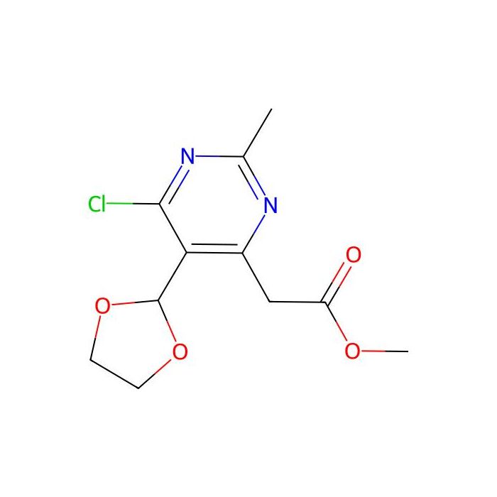 methyl 2-[6-chloro-5-(1,3-dioxolan-2-yl)-2-methyl-pyrimidin-4-yl]acetate - ≥97% CAS No(2359690-95-0) by Aladdin Scientific