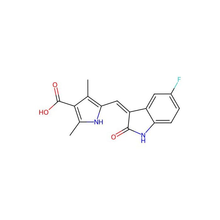 5-((5-Fluoro-2-oxoindolin-3-ylidene)methyl)-2，4-dimethyl-1H-pyrrole-3-carboxylic acid - ≥95% CAS No(452105-33-8) by Aladdin Scientific
