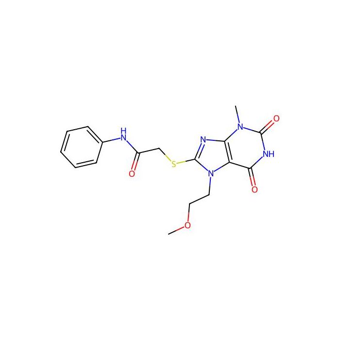 2-{[7-(2-methoxyethyl)-3-methyl-2,6-dioxo-2,3,6,7-tetrahydro-1H-purin-8-yl]sulfanyl}-N-phenylacetamide -  CAS No(333769-05-4) by Aladdin Scientific